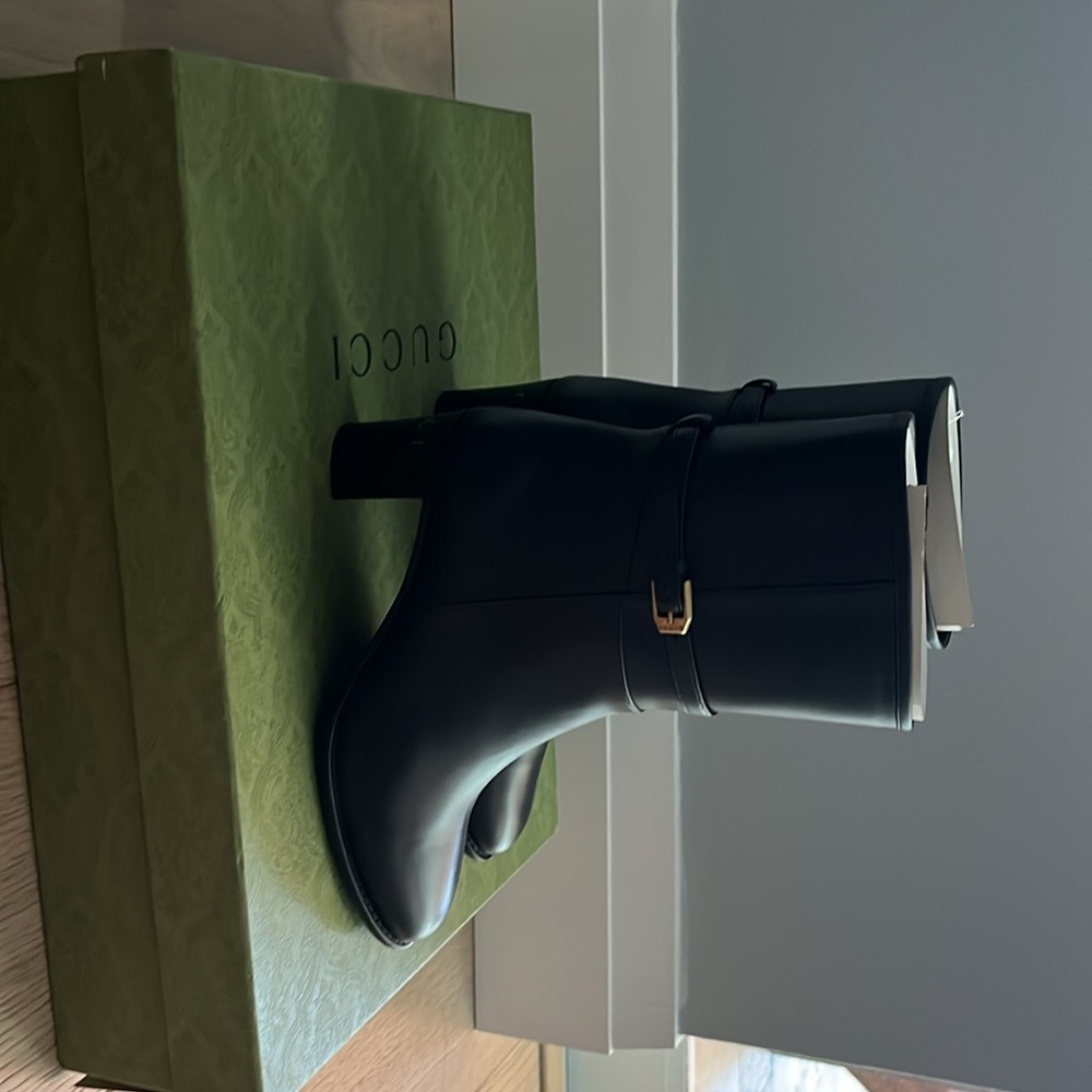 NIB Gucci Napa Leather Boots - Picture 2 of 4